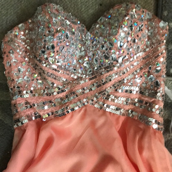 Gorgeous hand stitched clarisse prom dress